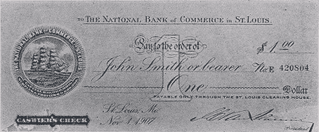 In the late 1800s and early 1900s, clearing-house associations in New York, St. Louis, Philadelphia and other major cities issued clearing-house loan certificates and cashier's checks when the money dried up.
