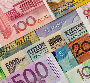 Image of foreign currencies