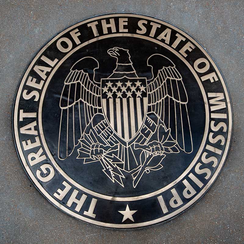 The northern half of Mississippi is served by the St. Louis Fed. That's why the seal of Mississippi is on the sidewalk off Fourth Street, outside the St. Louis Fed building.