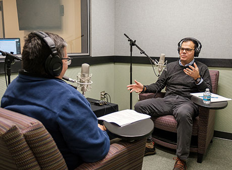 Greg Cancelada interviewing Alexander Monge-Naranjo.