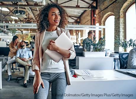 young business woman in office