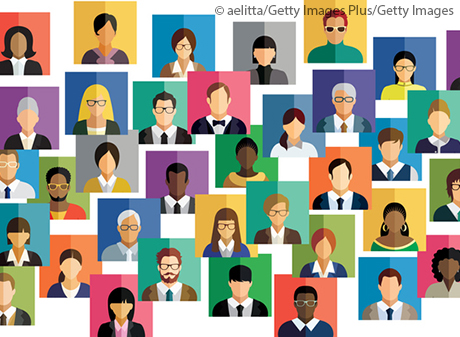 illustration of icons of people