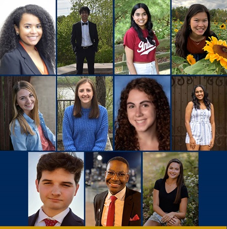 Photo collage of the 2021-2022 St. Louis Fed Student Board of Directors interns