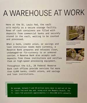 "A Warehouse at Work" museum placard