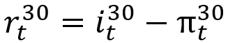 A mathematical equation to determine the marginal rate for the 30-year fixed mortgage.