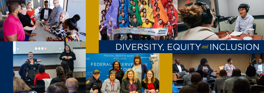 A collection of photos shows a diverse group of people.