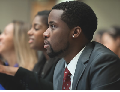 Photo taken during summer intern orientation session in 2014 | St. Louis Fed