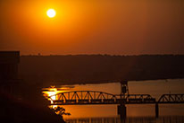 View of Arkansas River at sunset