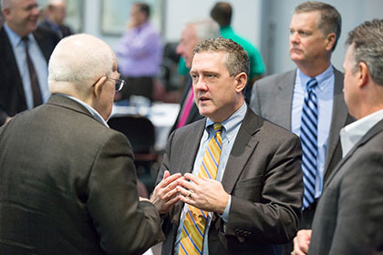 James Bullard with members of the audience