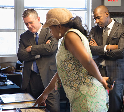James Bullard and Douglas Scarboro at the African American International Museum Foundation, March 22, 2017 | St. Louis Fed