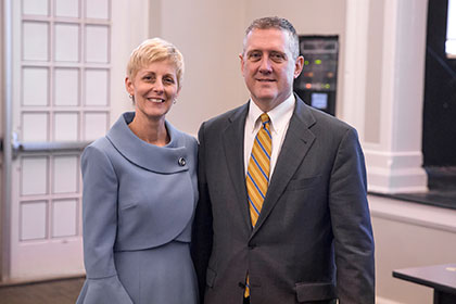 Photo at Truman State University: Sue Thomas and James Bullard | St. Louis Fed