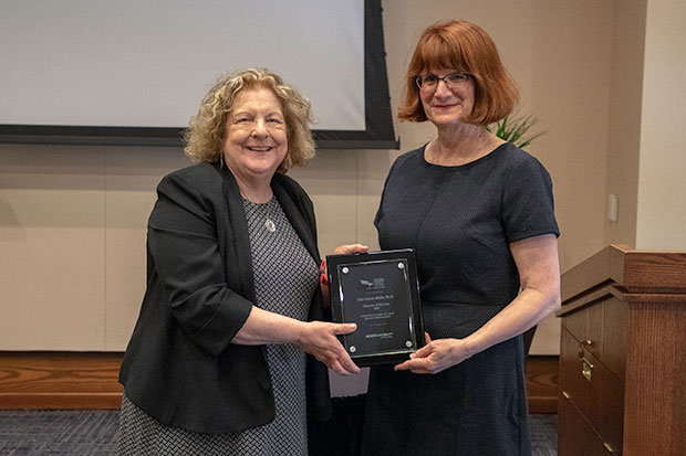 Gail Heyne Hafer shown with Mary Suiter | St. Louis Fed