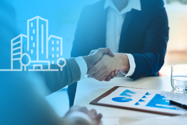 decorative image of two people shaking hands