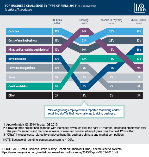 Top Business Challenge by Type of Firm, 2015