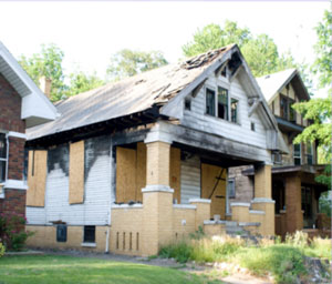 Dilapidated housing and blight in Evansville