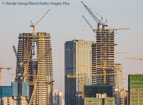 Skyscraper construction Beijing