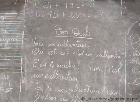 blackboard in African school