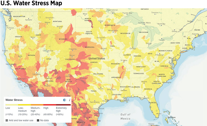 US Water Stress Map