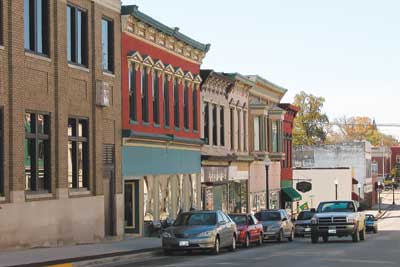 The restored downtown boasts one of the state's best collections of brightly colored Victorian storefronts.