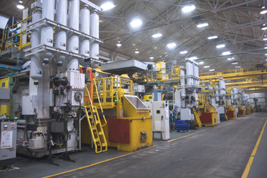 Two of the 17 new machines planned for the GM plant as part of its $111 million renovation.