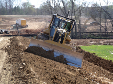 Work is almost done on the new man-made lake.