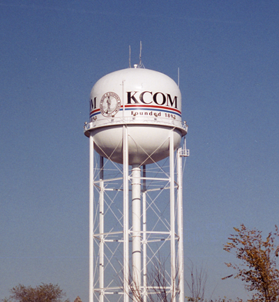 Water tower for The Kirksville College of Osteopathic Medicine (KCOM), the nation's first osteopathy school, founded in 1892. | St. Louis Fed