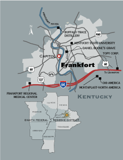 Frankfort Kentucky City Map Founded 1786 University of Louisville Color  Palette T-Shirt by Design Turnpike - Instaprints