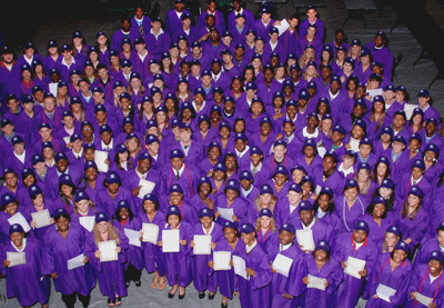 Graduates from El Dorado High School show off their 