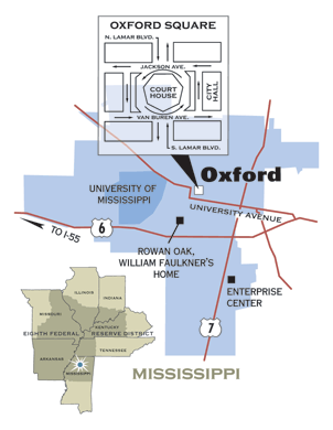 map of Oxford, Miss.