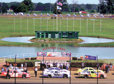 Car races are popular at the fairgrounds.
