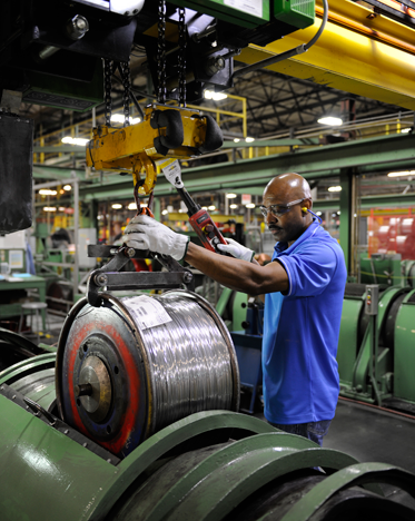Wendell Killian at work at General Cable Corp.