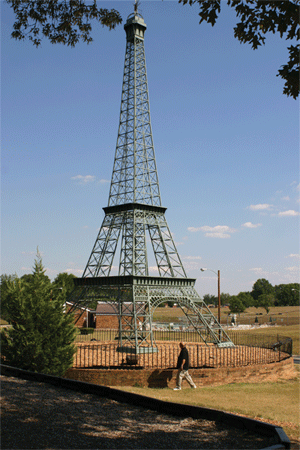 A 60-foot replica of the Eiffel Tower in Paris (France) stands in a park in Paris (Tenn.). | St. Louis Fed
