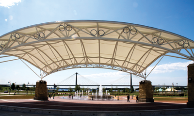 The $4.4 million amphitheater opened in May on the riverfront. | St. Louis Fed