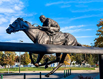 The bronze of Barbaro at Churchill Downs Racetrack