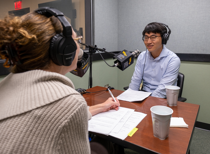 Sungki Hong in studio with Christine Smith | St. Louis Fed