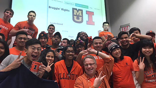 University of Illinois students in FREDcast league