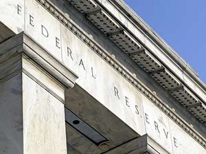 Exterior of Federal Reserve building in Washington, D.C.