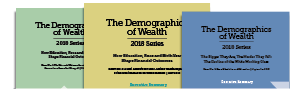 Covers of the St. Louis Fed's Demographics of Wealth essay series