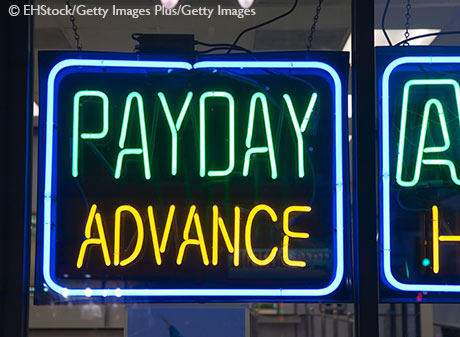 payday advance neon sign