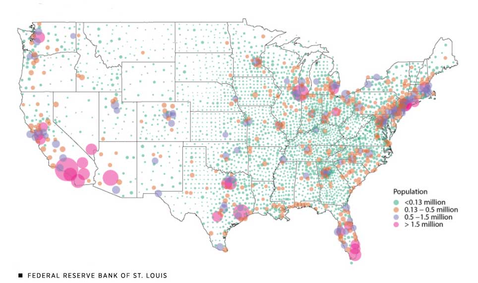 population by U.S. county