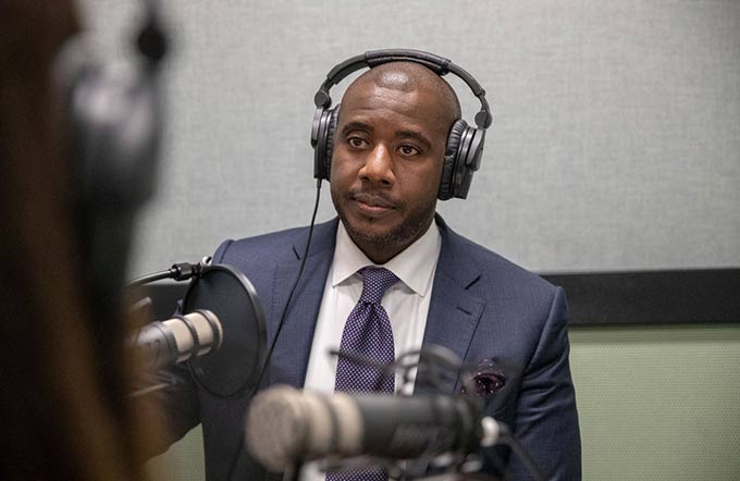 Douglas Scarboro of the St. Louis Fed's Memphis Branch in the podcast studio