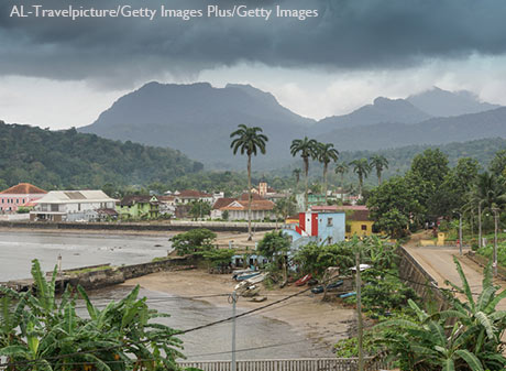 Stock Image Santo Antonio, capital of Principe Island, Sao Tome and Principe, Africa