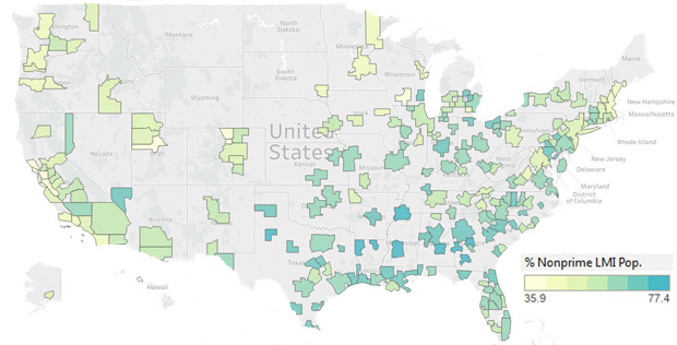 Credit Constrained Population of LMI Areas