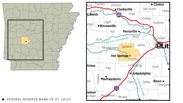 Hot Springs Ark. map