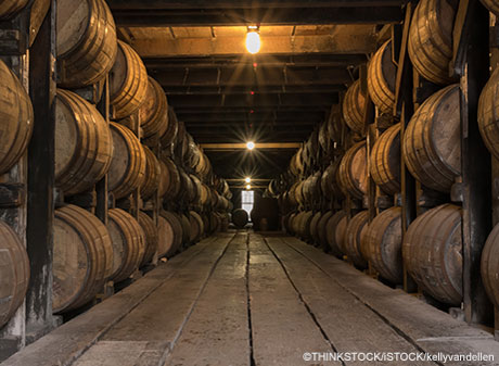 barrels of bourbon