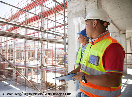 construction workers on job site